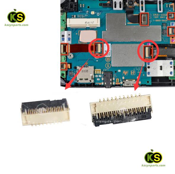 ps vita psv1000 L R PCB key board flex cable socket Plug Connector