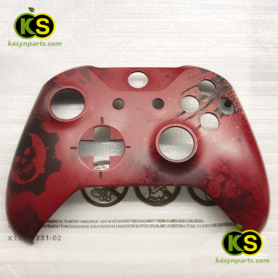 xbox one Gears of War 4 Crimson Omen custom controller faceplate front  shell replacement